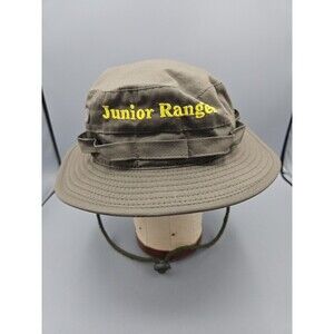 Junior Ranger Youth Childs Olive Bucket Hat Sun Cap Boonie Kids Sz M